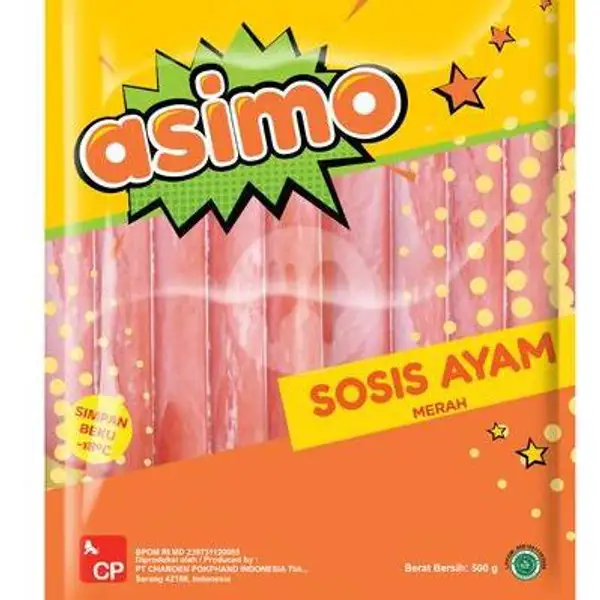 Asimo Sosis (Merah) 500Gr | Prima Freshmart, Pondok Kopi