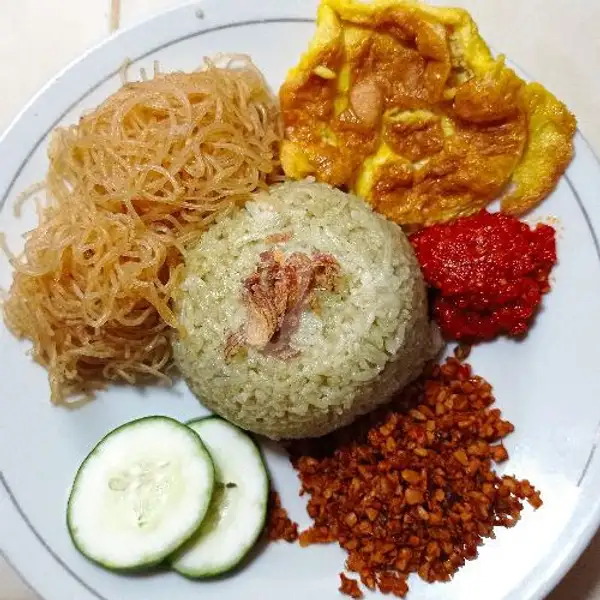 Nasi Uduk Hijau + Telur Dadar | ZS Burger, Sukabumi