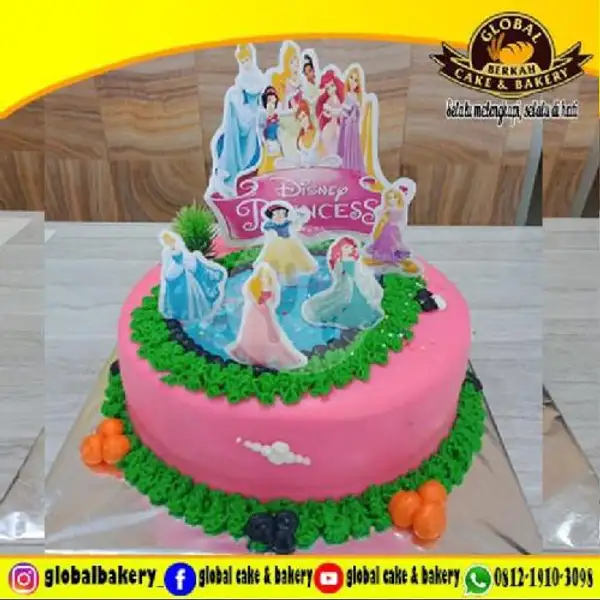 Black Forest Topper Princess (BF T 75) Uk 18x18 | Global Cake & Bakery,  Jagakarsa