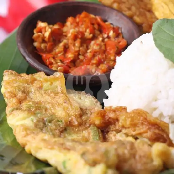 Paket Nasi Telur Kremes+Es Teh | Oseng-Oseng Tajem, Anggajaya