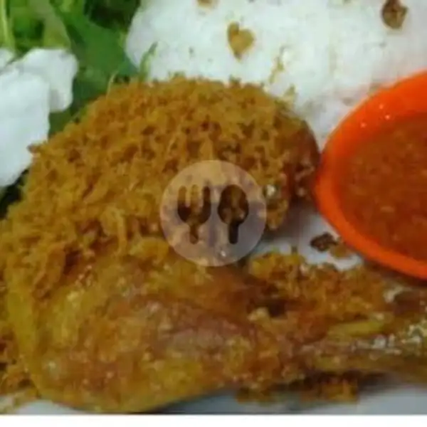 Paket Ayam Bumbu Laos Paha + Nasi + Es Teh | Pisang Krispi & Roti Bakar, Sidakarya
