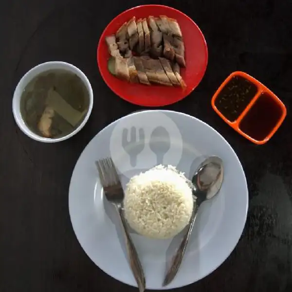 Nasi Putih Siobak / Babi Panggang | Cha Sio Pui Ahui