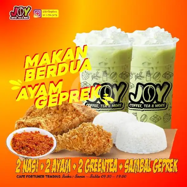 2 Nasi + 2 Ayam 2 Greentea + 2 Tahu | Cafe Fortuner Trading, Air Itam