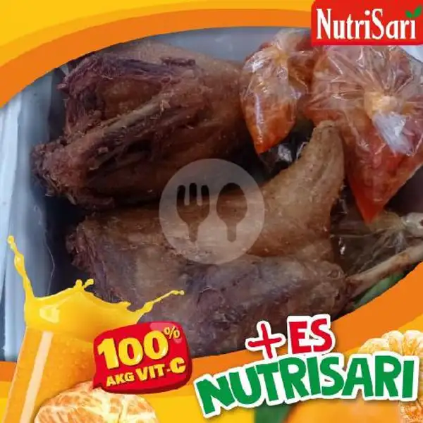 Bebek Goreng+nasi + Nutrisari | D'warung Resto, Diponegoro