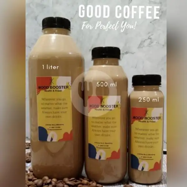 MoodBooster Coffee 250ml | More Waffle, Risoles, Soes, Rice Bowl, Nasi Goreng & Coffee, Buahbatu