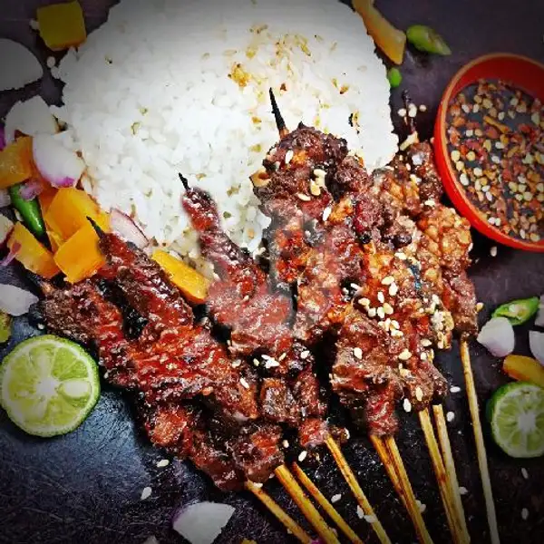 10 Tusuk Sate Maranggi Ayam + Nasi + Sambal Kecap | SATE MARANGGI DUA SOBAT, Bojong