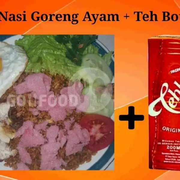 Nasgor Ayam+ Teh Botol | Warung Kampung Dhea