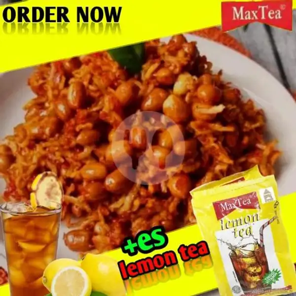 Nasi Teri Tempe Kacang Tanah+es Lemontea | Dapur Uni Cha, Marpoyan Damai