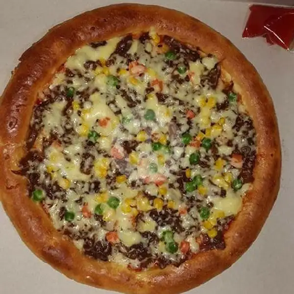 Pizza Pinggiran Kosong Kornet Beef | Super D' Pizza, Lambung