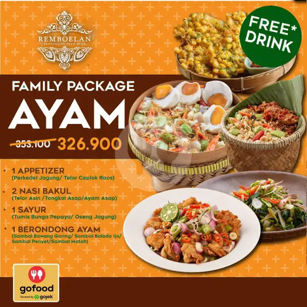 Family Package Ayam + Drink | Remboelan, Grand Indonesia