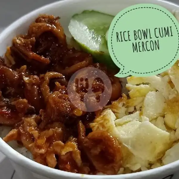 Ricebowl Cumi Mercon + Ice Tea | Ajudan Kopi, Mangga