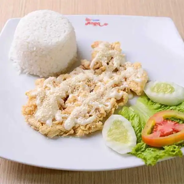 Nasi Ayam Geprek Saos Mayonais | Kensu, Pasteur