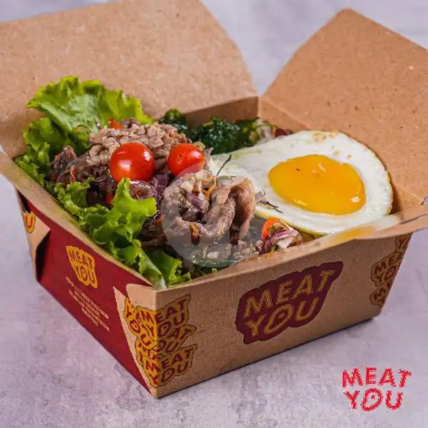 Slice Beef With Sambal Matah (120gr) With Rice And Egg | Meat You - Satu Kitchen, Riau