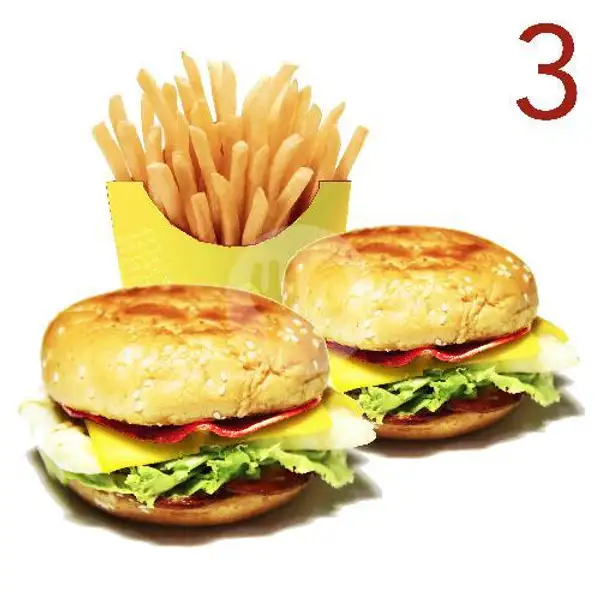 Paket Hemat 3 | Only Burger, Taman Kopo