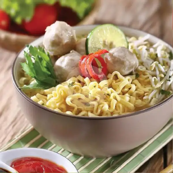 Indomie Kuah Ayam Bawang Isi Bakso,Sayur,Saos Sambal | Pempek Palembang Wong Kito 77