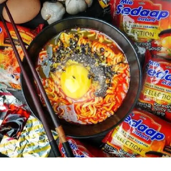 Mie Kuah Spycy Korean+Telur | Ayam Geprek Arjuna 2, Lidah Wetan