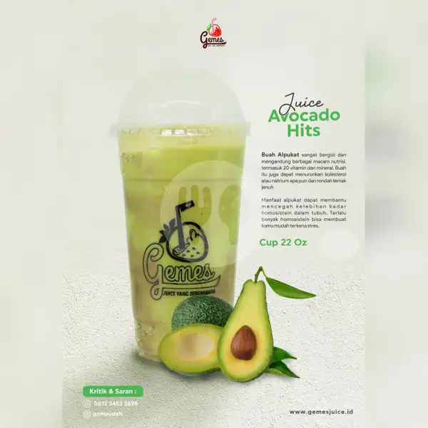 Avocado Hits | Gemes Juice, Candi