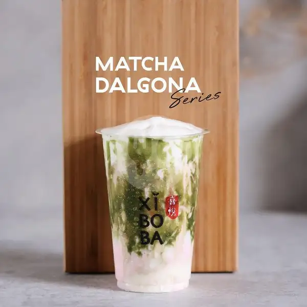 Sakura Matcha Dalgona With Hokkaido Milk Pudding | XIBOBA, Sesetan