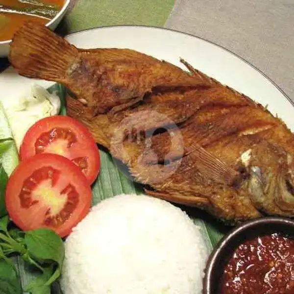 Ikan Nila Goreng Ukuran 4ons+Lalap Sambal | Sari Lamongan Pecel Lele, Pondok Gede
