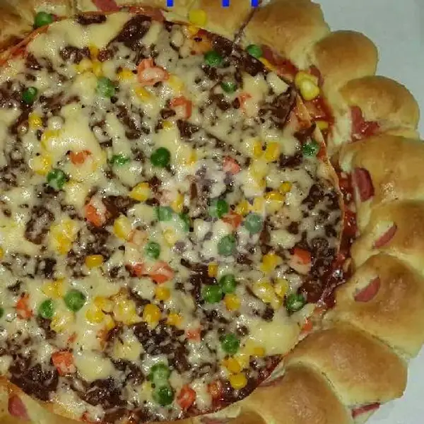 Pizza Pinggiran Sosis Bites Kornet Ayam | Super D' Pizza, Lambung