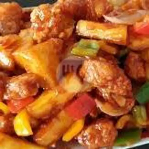 Nasi + Ayam Sauce Asam Manis | Ayam Geprek Farish, Tlogosari Kulon