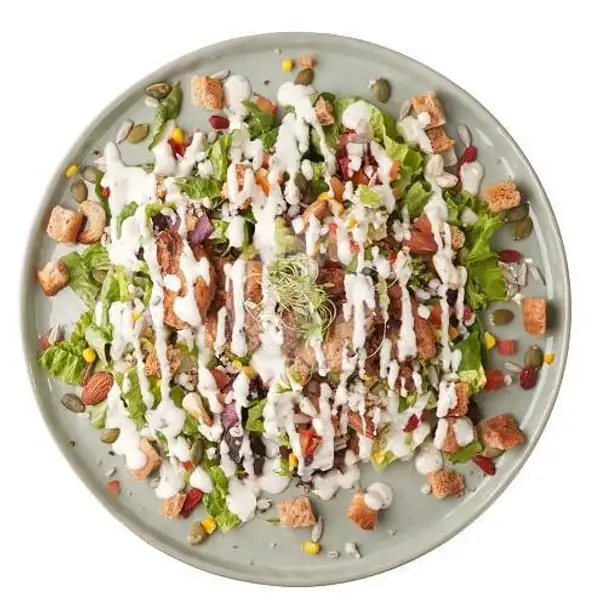 Max's Chick'n Caesar Salad | BURGREENS - Healthy, Vegan, and Vegetarian, Menteng