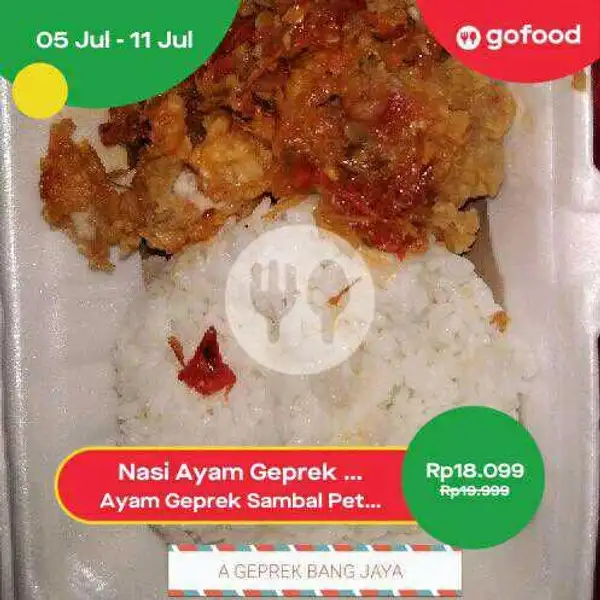 Grts Es Teh Manis Beli Nasi Ayam Geprek PAKET HEMAT | Ayam Geprek Sambal Petir Bang Jaya, Rawalumbu