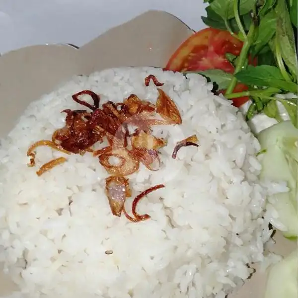 Nasi Putih | Pecel Lele Cabe Ijo Extra Pedas, Hj Mansyur