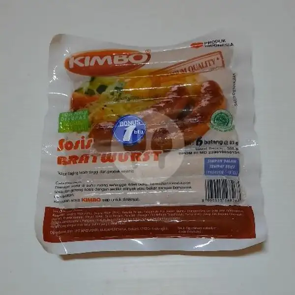 Kimbo Sosis Sapi Bratwurst 500 g Isi 6 | Frozza Frozen Food