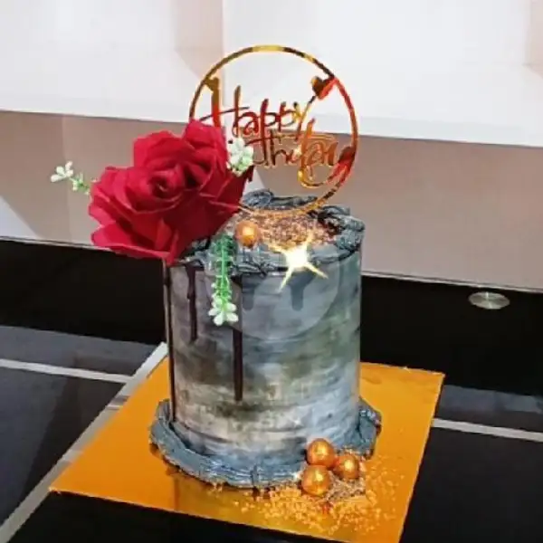 Cake Flower Gradasi Abu | Barbar Cake House