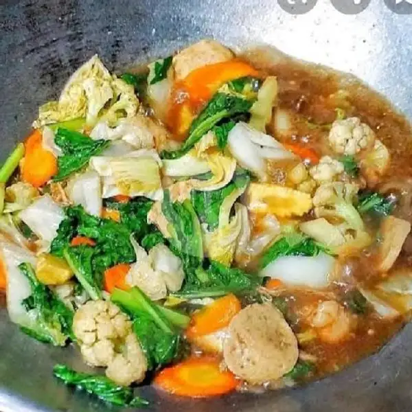 Capcay Ayam Kuah Kental+1nasi Putih | Mie Aceh Indah Cafe, Deli Tua