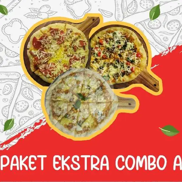 PAKET EKSTRA COMBO A (Larg Stagiana Pizza, Larg Vodcadidiapolu Pizza, Large Romana Pizza) | Pizza Wan