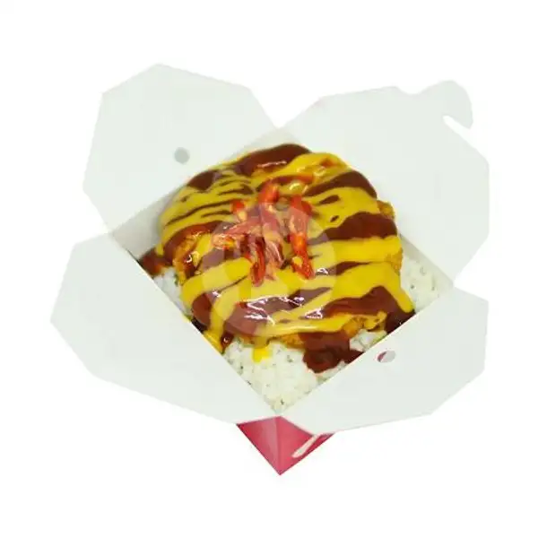 Cetar Cheesy BBQ Chicken Rice | Box & Co, Mulyorejo