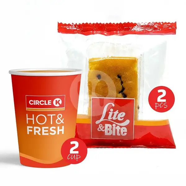 Combo Duo 2 Kopi Kedai Susu + 2 L&B Choco Chip Muffin | Circle K, Pasir Kaliki