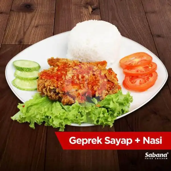 Paket Geprek Sayap + Nasi | Sabana Fried Chicken, Jl. Raya Ratna