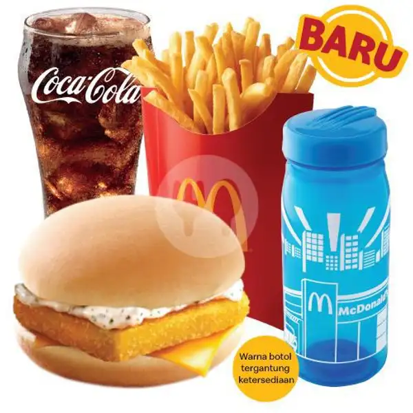 Paket Hemat Fish Fillet Burger, Lrg + Colorful Bottle | McDonald's, Galuh Mas-Karawang