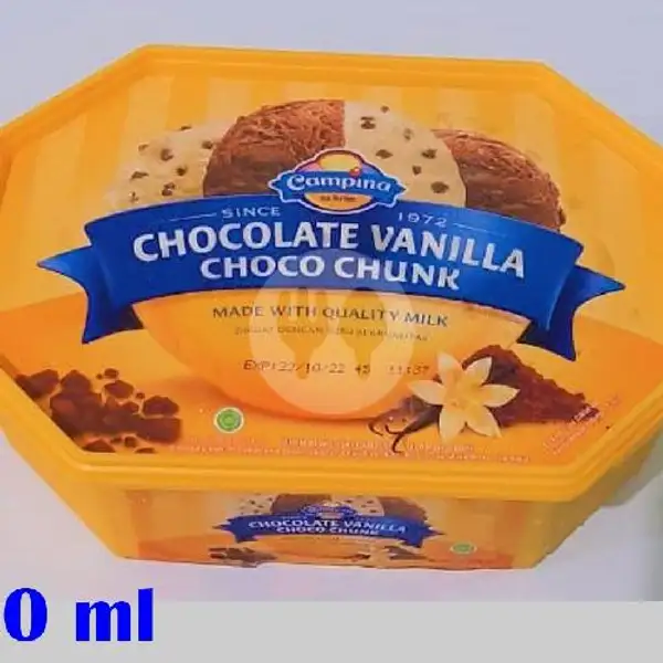 Ice Cream Chocolate Vanilla Campina 700 ml | Nopi Frozen Food