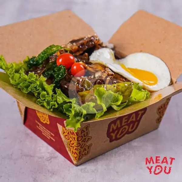 Korean Beef Kalbi (110gr) With Rice dan Sunny Side Up Egg | Meat You - Satu Kitchen, Riau