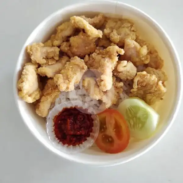 Rice bowl ayam goreng tepung | Warung Makan Vinso