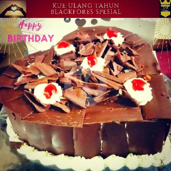 Kue Ulang Tahun Blackfores Spesial Cookies Love, Uk : 22x22 | Kue Ulang Tahun ARUL CAKE, Pasar Kue Subuh Senen