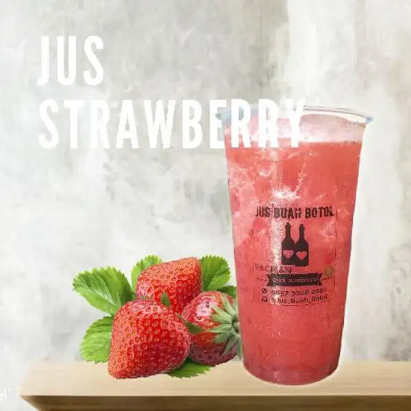 Jus Strawberry (gelas) |  Jus Buah Botol, Tegalsari