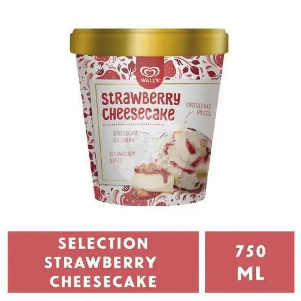 Strawberry Cheesecake Walls 750 ml | Kireii Ice Cream, Setia Kawan