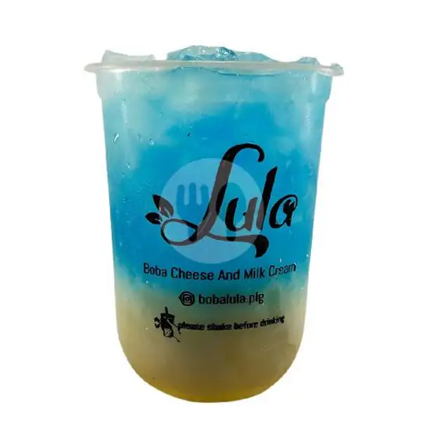 Milk Blue Soda Vanilla (Xtra Large) | Boba Lula, Bukit Kecil