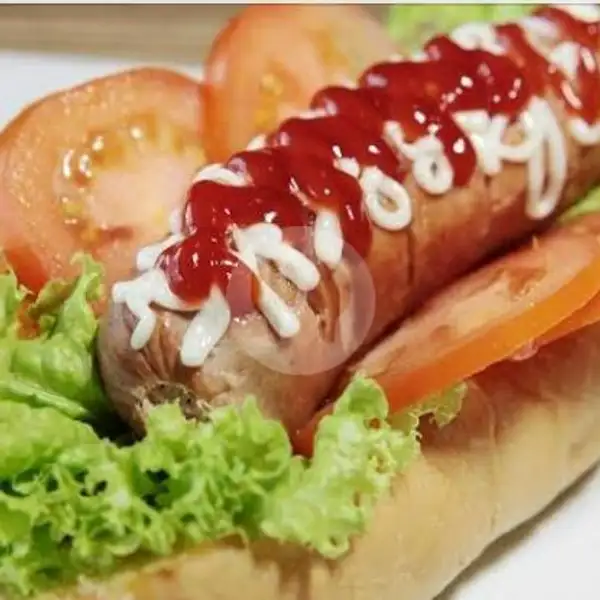 Hotdog Sosis Besar+keju+telor | Waroeng Kopi Darat