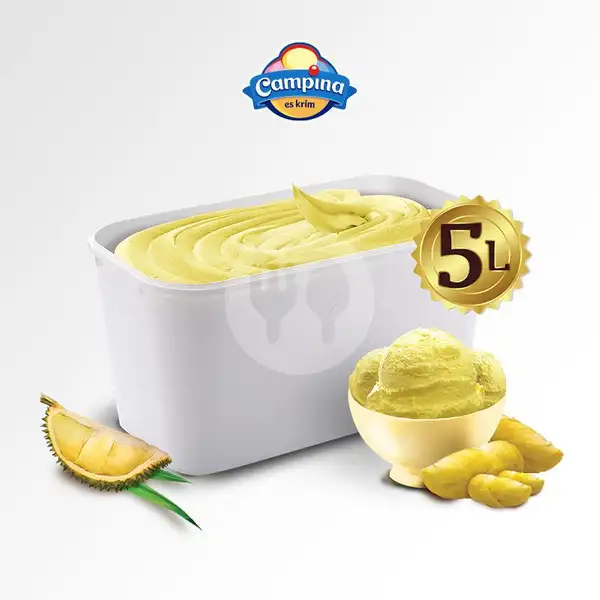 5 Liter Durian (Maks. 1 item per transaksi) | Ice Cream Campina, Cirebon