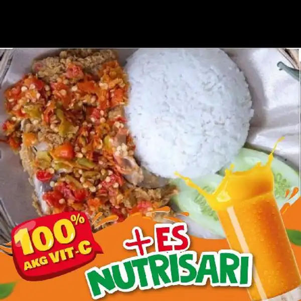Paket Nasi Ayam Geprek + Es Nutrisari | Warung Biru, Sukun