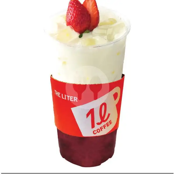 Strawberry Sok Sok Ice (LITER Size 32 oz) | The Liter, Summarecon Bekasi