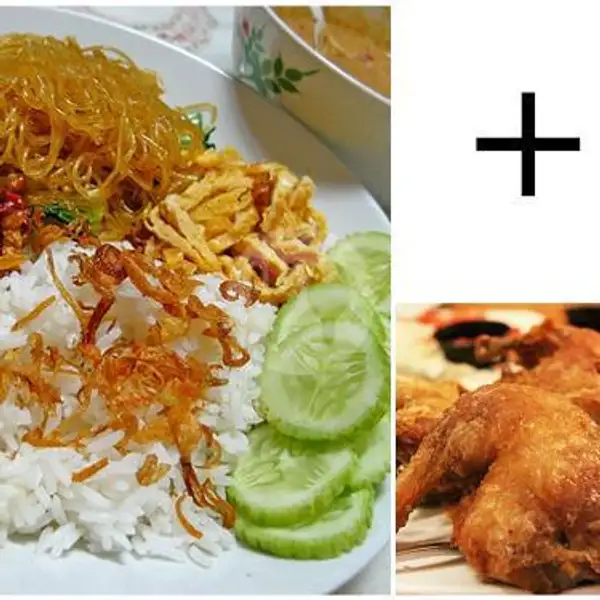 Nasduk Spesial + Ayam Goreng | Lopis Betawi dan Salad buah (salbuger) Dapur Mpok Win, Bintara Jaya