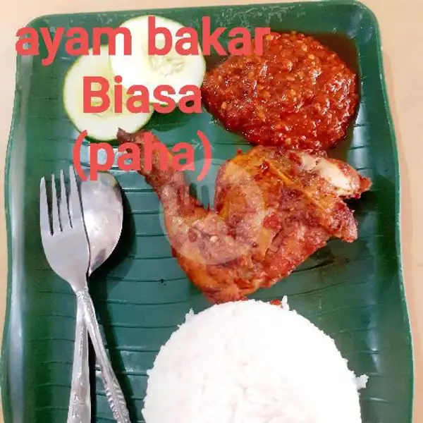 Ayam Bakar Biasa (Paha) + Nasi | Special Cabe Ijo Dadakan Kintan, Sagulung