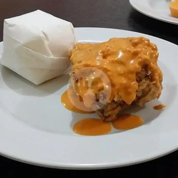 Chiken Crispy Saus Keju + Nasi | Depot Chicken Rania, Lebak Rejo Utara